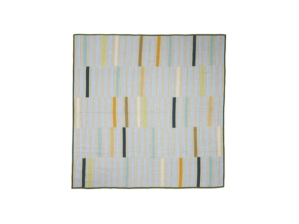 Hübsch - Twist sprei Block 260 x 260 cm groen/meerkleurig