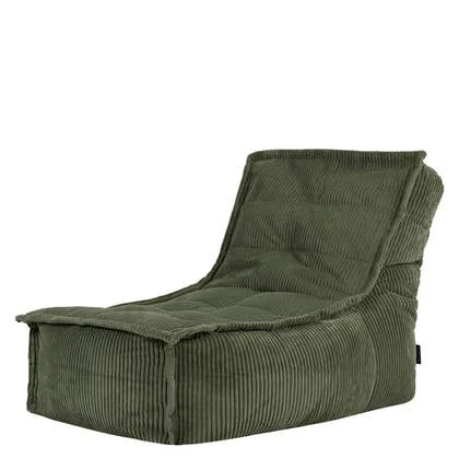 icon Dolce Lounge Zitzak - Ribfluweel - Saliegroen