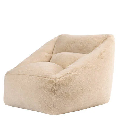 icon Natalia Zitzak Fauteuil - Fluffy Pluche Imitatiebont - Crème