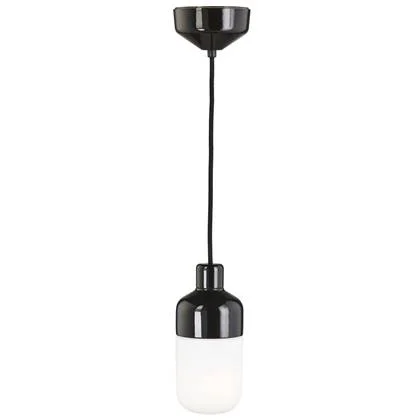 Ifö Electric Ohm hanglamp 100|215 opaal glas IP44 Zwart