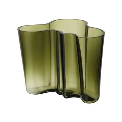 Iittala Alvar Aalto Collection vaas 160mm mosgroen