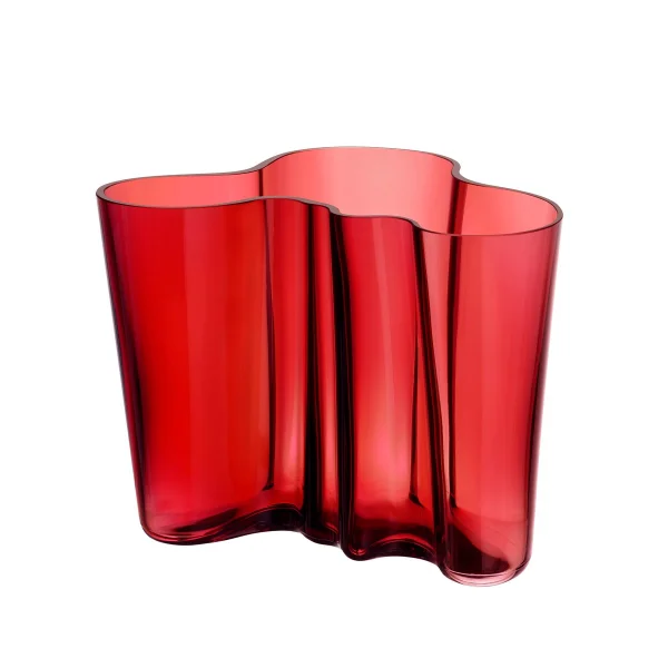 Iittala Alvar Aalto vaas cranberry 160 mm.