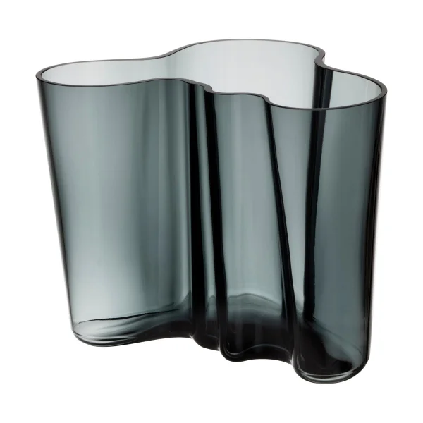 Iittala Alvar Aalto vaas donkergrijs 160 mm.