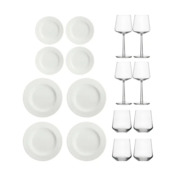 Iittala Essence & Dots dinerstartset 32-delig - Crèmewit Essence & Dots dinerstartset 32-delig - Crèmewit