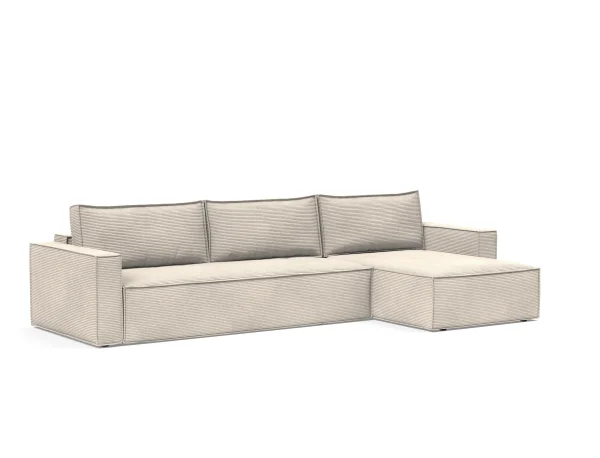 Innovation Living Newilla slaapbank met ligstoel - Corduroy Ivory