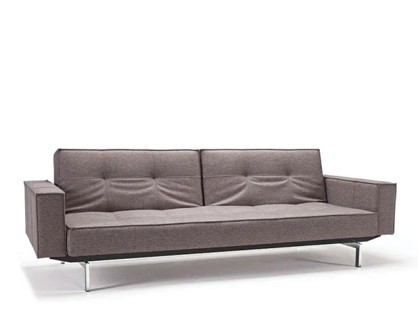 Innovation Living Splitback slaapbank met armleuningen - chroom - grijs - Mixed Dance