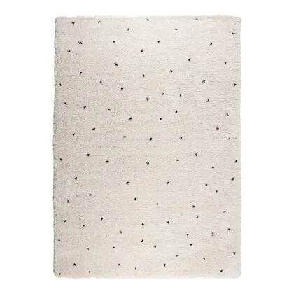 Interieur05 Kindervloerkleed hoogpolig Cream|Zwart - Dots