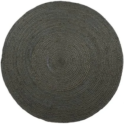 Interieur05 Rond vloerkleed Jute Groen - 180 cm (M)