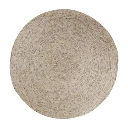 Interieur05 Rond wollen vloerkleed Gapo beige|wit gemeleerd