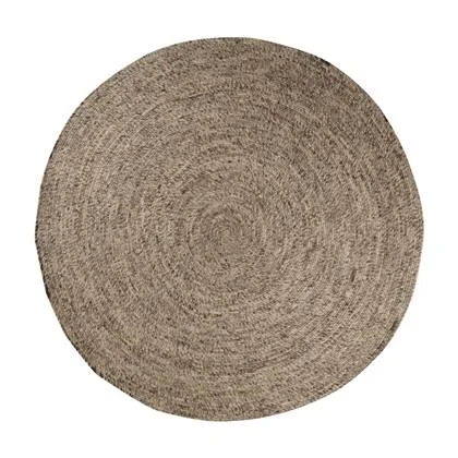 Interieur05 Rond wollen vloerkleed Gapo grijs gemeleerd op=op