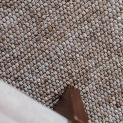 Interieur05 Rond Wollen Vloerkleed Lichtbruin Vik - 200 x 200 cm