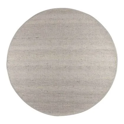 Interieur05 Rond Wollen Vloerkleed Lichtgrijs Vik - 160 x 160 cm