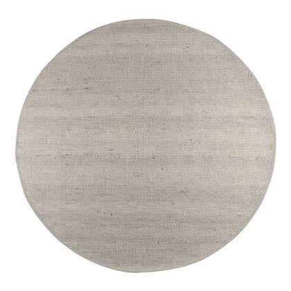 Interieur05 Rond Wollen Vloerkleed Lichtgrijs Vik - 240 x 240 cm