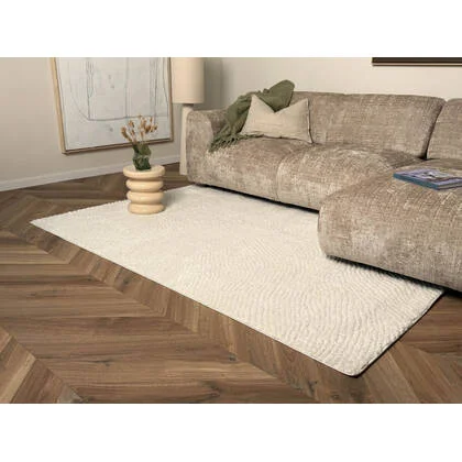 Interieur05 Scandinavisch vloerkleed Curve creme|wit - 240 x 330 cm