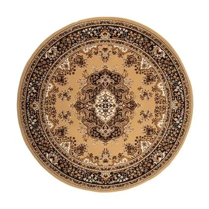 Interieur05 Vintage Vloerkleed Bruin Rond - Perzisch - Retro - Nain
