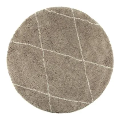 Interieur05 Vloerkleed Berber Nea Grijs|Wit 200cm rond