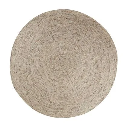 Interieur05 Wollen vloerkleed Rond Gapo Beige|wit 150cm