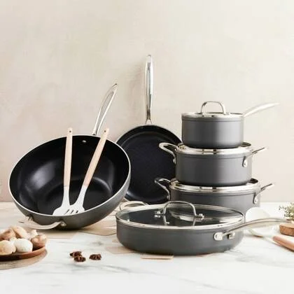 ISENVI Victoria Forged Chef Deluxe Pannenset 18 delig - RVS grepen
