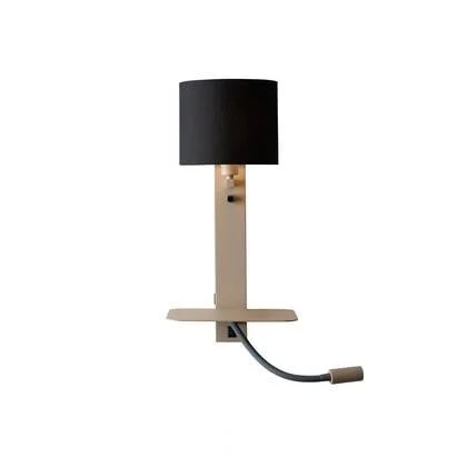 it&apos;s about RoMi Florence Wandlamp met Leeslamp - Bruin / Zwart