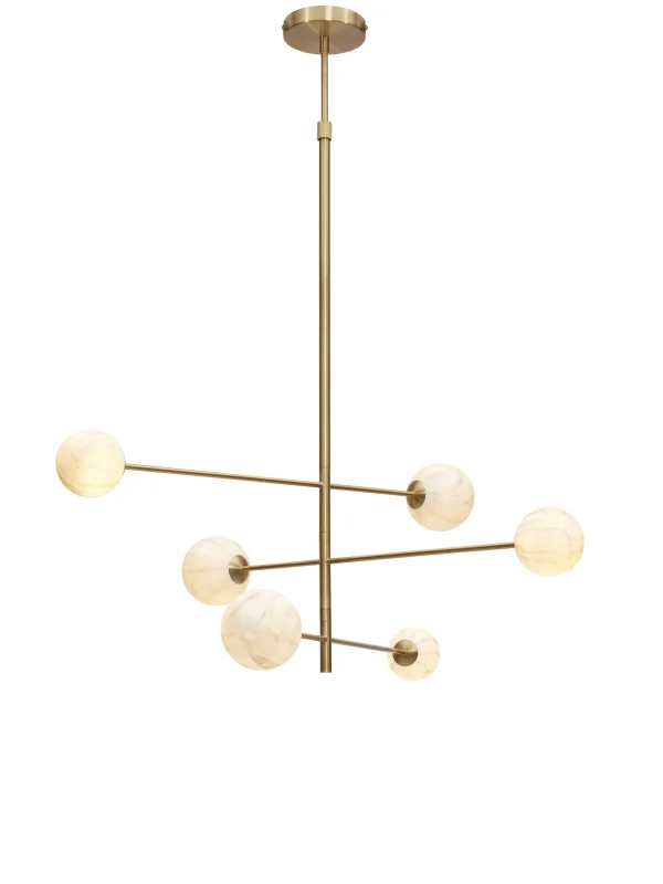 it's about RoMi-collectie Hanglamp Carrara 3-arm goud