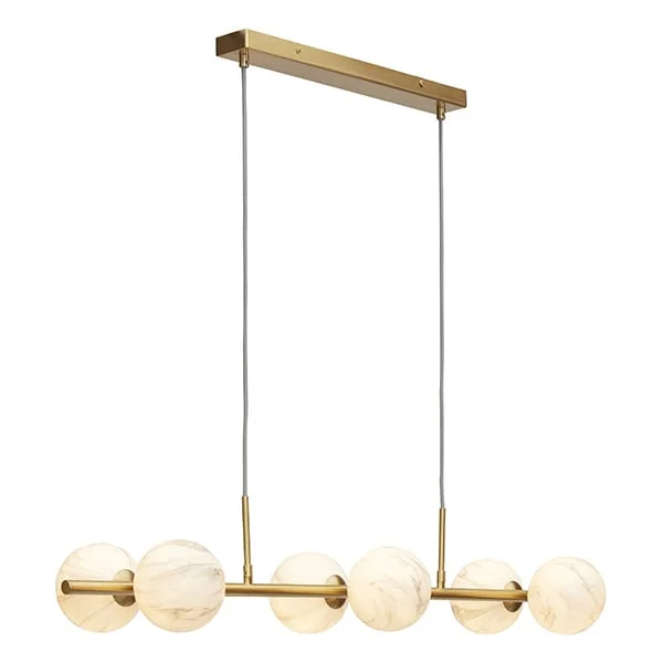 it's about RoMi-collectie Hanglamp Carrara 6-bol goud