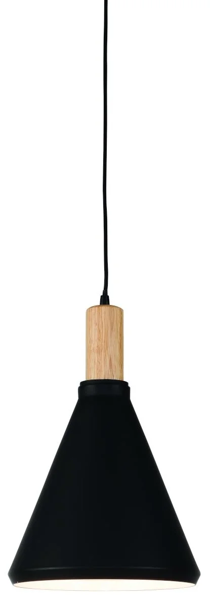 it's about RoMi-collectie Hanglamp ijzer/hout Melbourne zwart/naturel, S