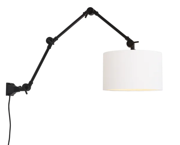 it's about RoMi-collectie Wandlamp Amsterdam kap 3220 wit, L