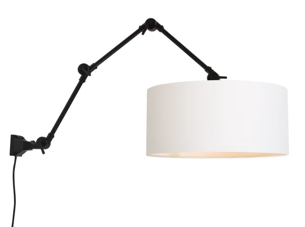 it's about RoMi-collectie Wandlamp Amsterdam kap 4723 wit, L