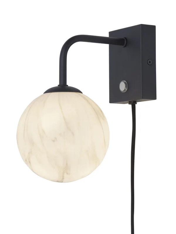 it's about RoMi-collectie Wandlamp Carrara zwart