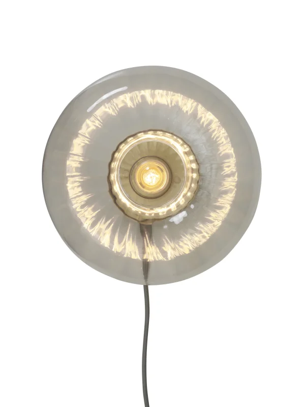 it's about RoMi Wall lamp glass Brussels round dia.27x14cm - gold/transparent