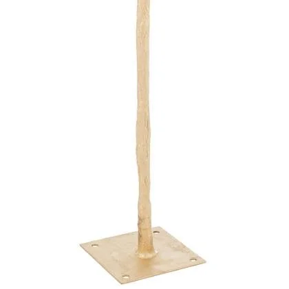 J-Line boom Pluimen - staal - goud|wit - large