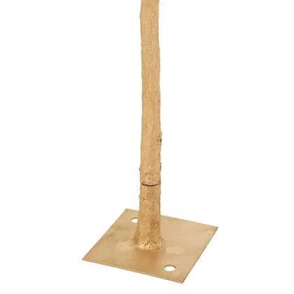 J-Line boom Pluimen - staal - goud|wit - small