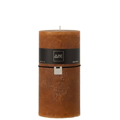 J-Line cilinderkaars - caramel - 140U - XXL - 6 stuks