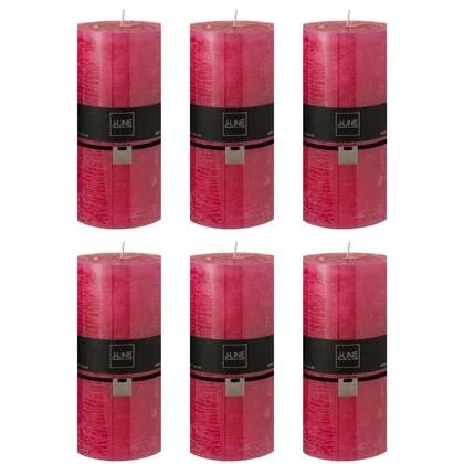 J-Line cilinderkaars - fuchsia - XXL - 150U - 6 stuks