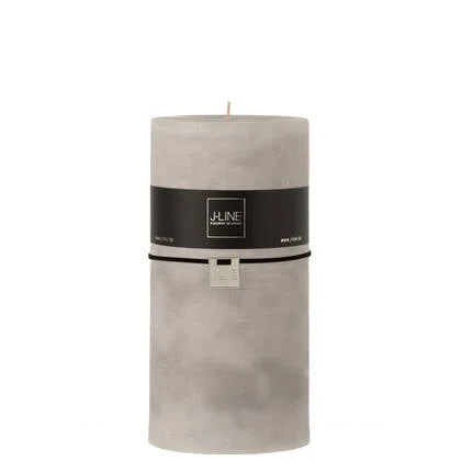 J-Line cilinderkaars - lichtgrijs - 140U - XXL - 6 stuks