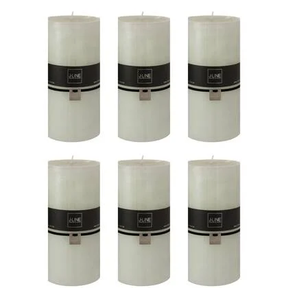 J-Line cilinderkaars - poedergroen - XXL - 150U - 6 stuks