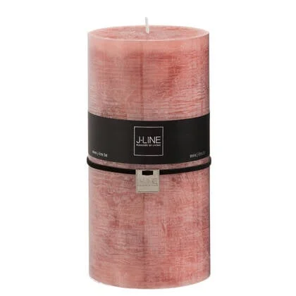 J-Line cilinderkaars - terracotta - XXL - 150U - 6 stuks
