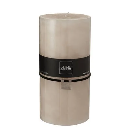 J-Line cilinderkaars Zand - beige - XXL - 150U - 6 stuks