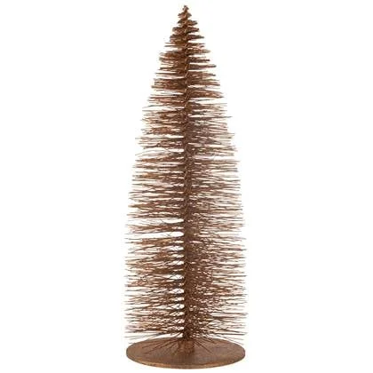 J-Line decoratie Kerstboom Glitter - hout - bruin - extra large
