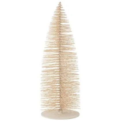 J-Line decoratie Kerstboom Glitter - hout - wit - extra large