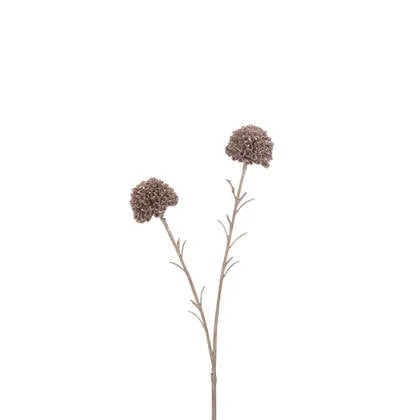 J-Line decoratie Tak Marigold 2 Bloemen - kunststof - roze - 24 stuks