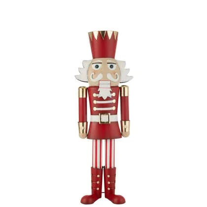 J-Line figuur Notenkraker - ijzer - rood|goud - large