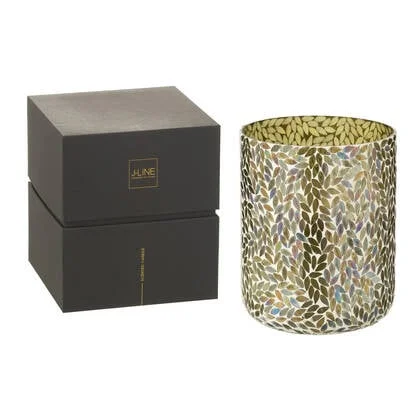 J-Line geurkaars Tender Rose - wax - groen - XL - 150U