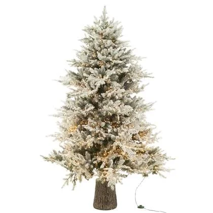 J-Line kerstboom + sneeuw 3000led lichtjes - kunststof - wit