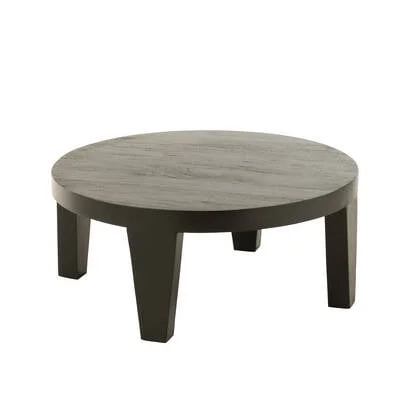 J-Line koffietafel Rond - hout - matte zwart