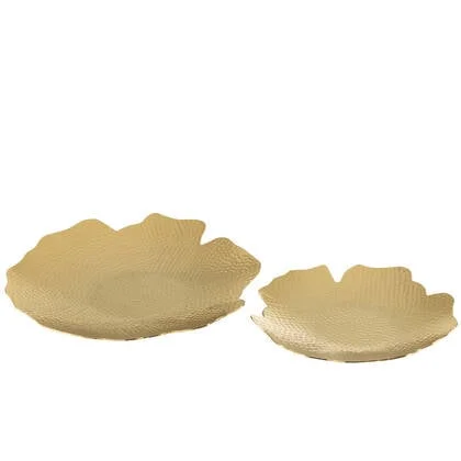 J-Line schaal - aluminium - goud - 2 stuks