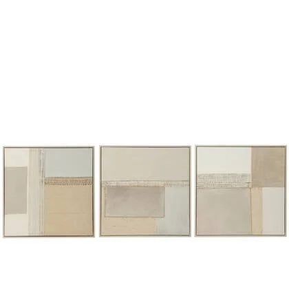 J-Line schilderij Tod - canvas|dennenhout - 3 stuks