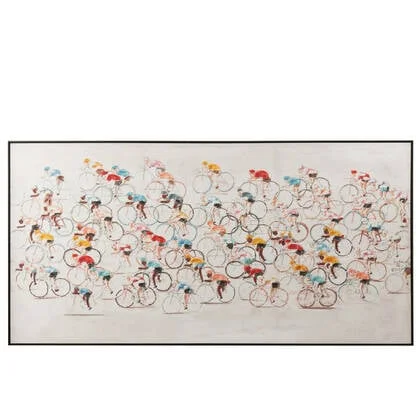 J-Line schilderij Wielrenners - canvas|verf - mix