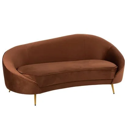 J-Line sofa Elisabeth - textiel|metaal - bruin