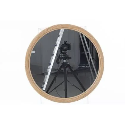 J-Line spiegel Rond - rotan|glas - naturel - medium - Ø 66.